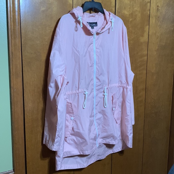 BIG CHILL FREESTYLE- LIGHTWEIGHT , LIGHT PINK RAIN JACKET , 2X - Picture 2 of 13